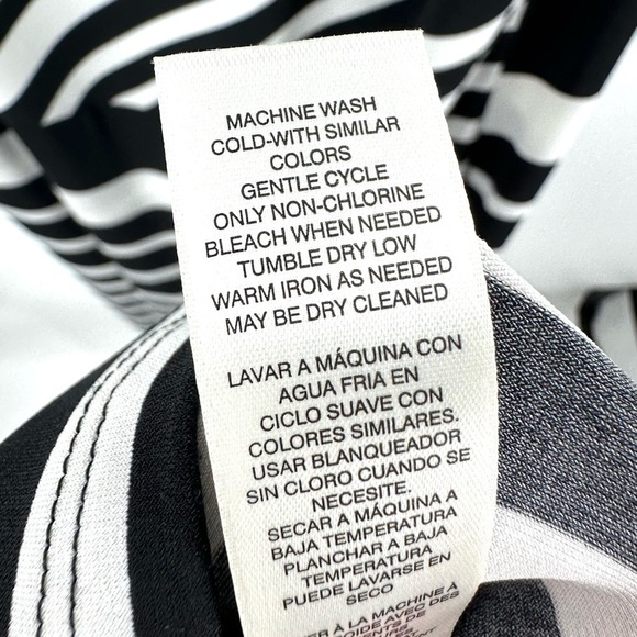 Chicos Collection Size 2 US 12 Large Knit Kit Diagonal Striped Maxi Dress Slinky - Picture 9 of 12